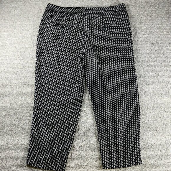 Ann Taylor Geometric Pattern Loft Pants Slash Pockets Multicolor Women’s Size 16 - Picture 6 of 6